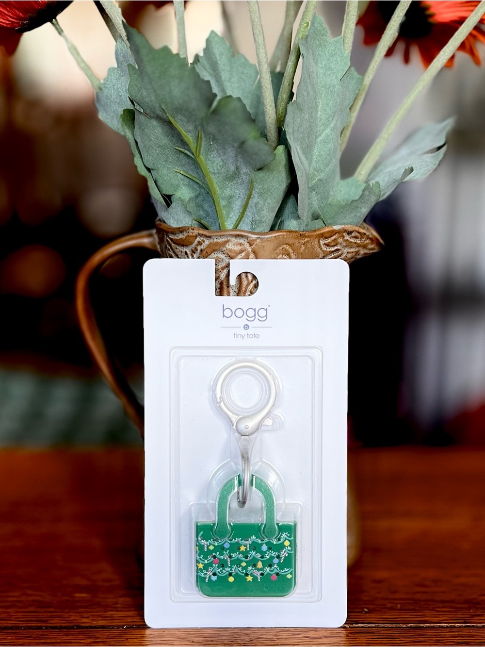 BOGG Bag Tiny Tote Keychain Festive Tinsel Tree